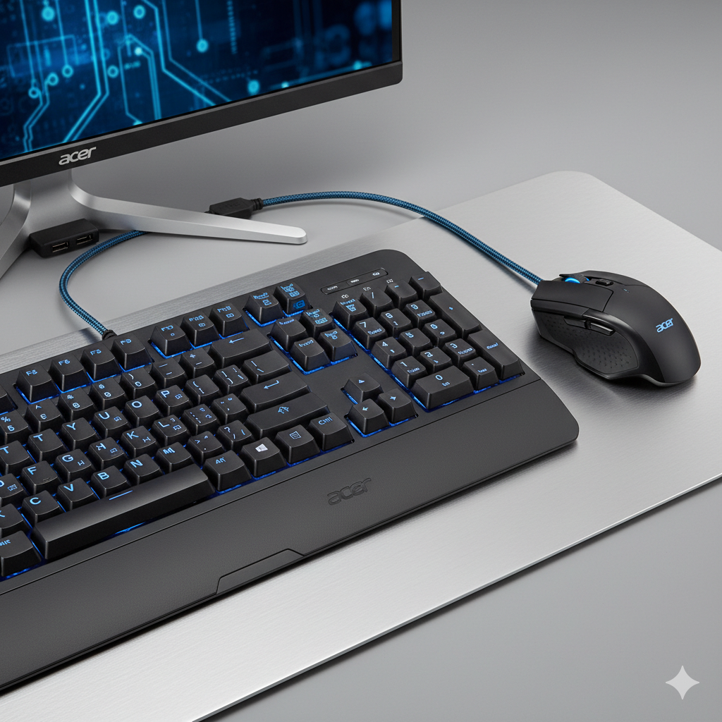 ACER Wired Keyboard & Mouse Set